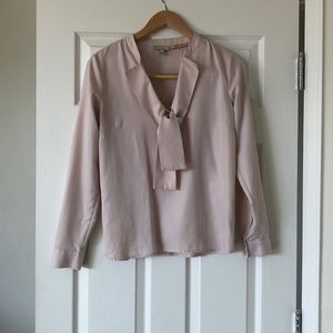 Long sleeve blush blouse